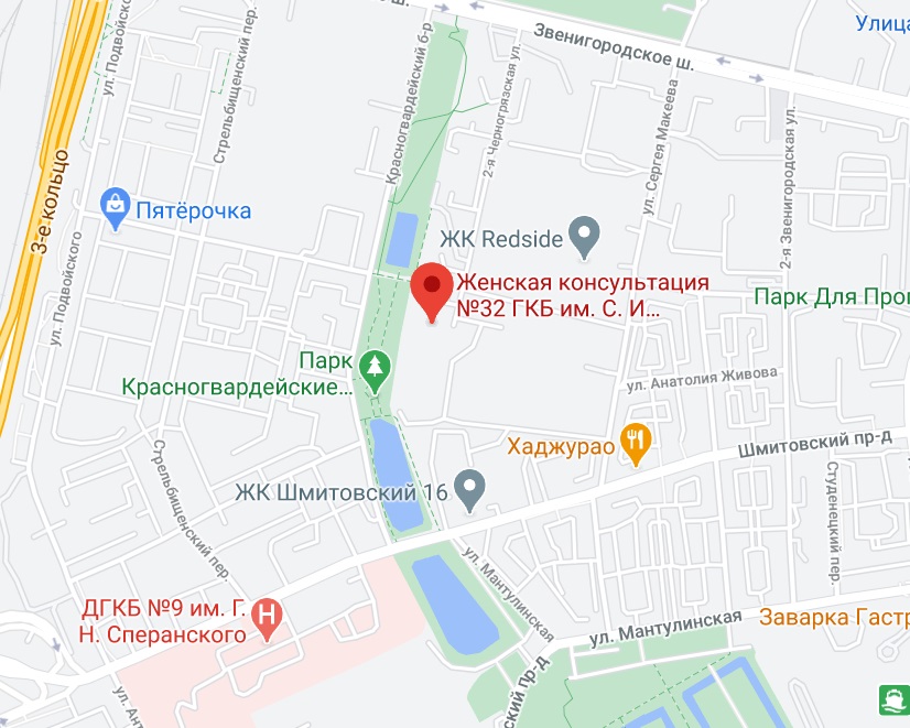 Карта - женская консультация 32