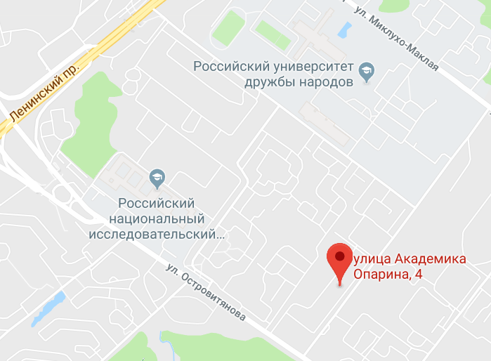 Центр акушерства и гинекологии им. Кулакова - карта