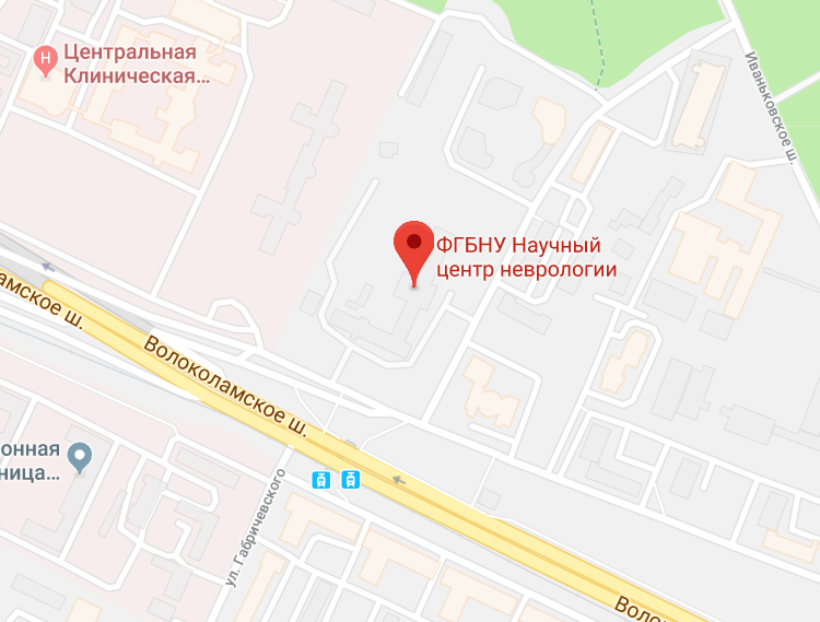 Научный центр неврологии - карта