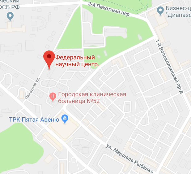 НМИЦ трансплантологии и искусственных органов - карта