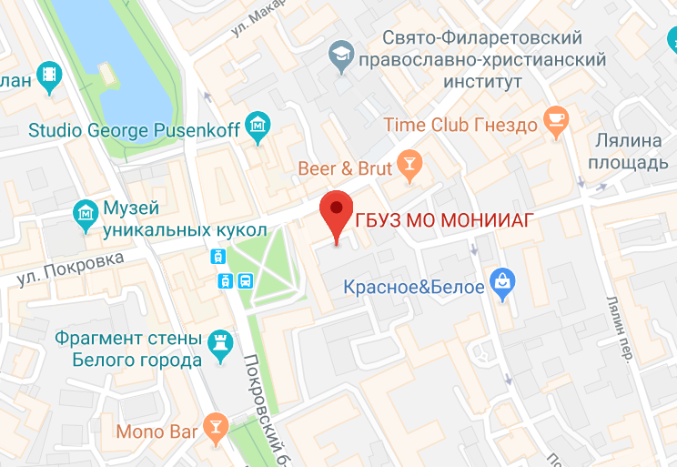 МО НИИ акушерства и гинекологии - карта