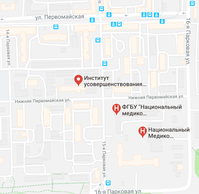 Национальный медико-хирургический центр - карта