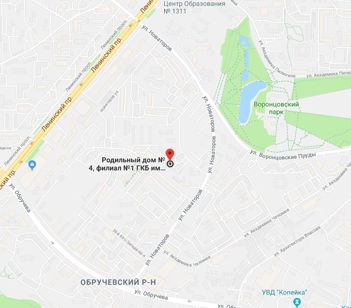 Роддом № 4 - на карте Москвы