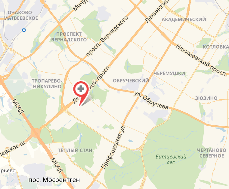 Российская детская клиническая больница (РДКБ) - карта