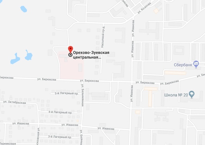 Роддом, Орехово-Зуево - схема проезда