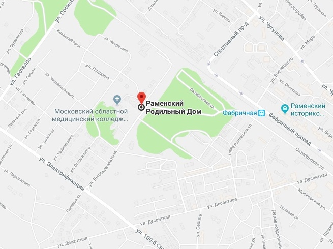 Раменский роддом -схема проезда