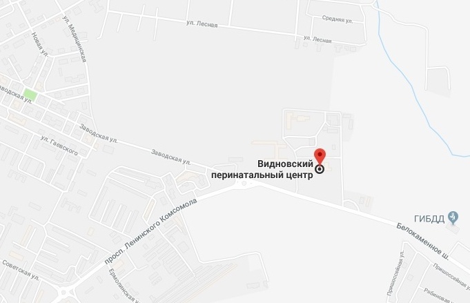 Роддом - Видное - схема проезда