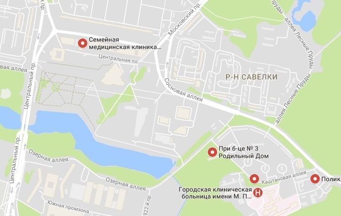 Роддом гор. Зеленоград - схема проезда