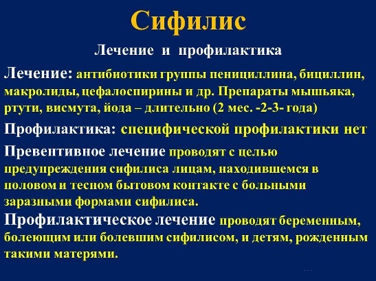 Сифилис - венерическое заболевание.