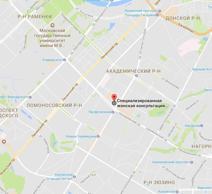 Женская консультация № 1, Москва - схема проезда