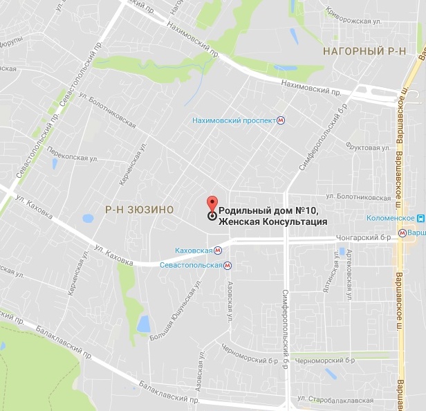 Женская консультация 10 Роддома - схема проезда