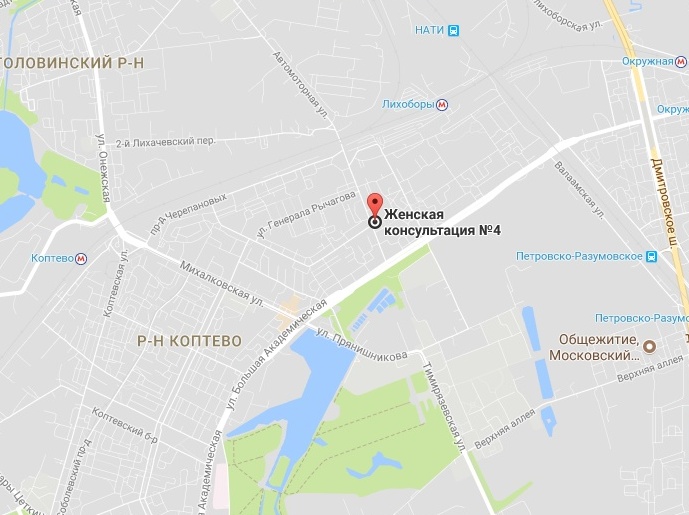 Женская консультация № 4, Москва - схема проезда