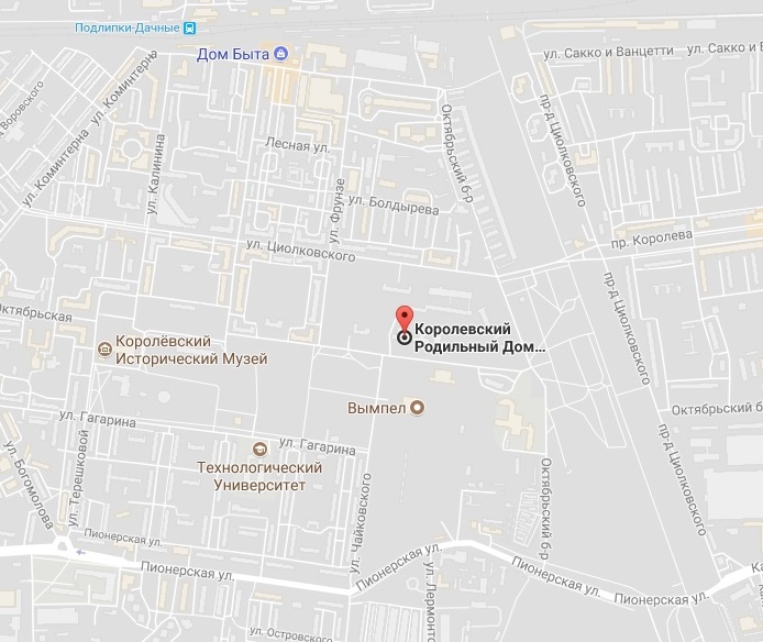 Женская консультация, Королев - схема проезда